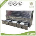 ثلاثة أدراج أداة Truck Tool Box Diamond Plate Aluminium